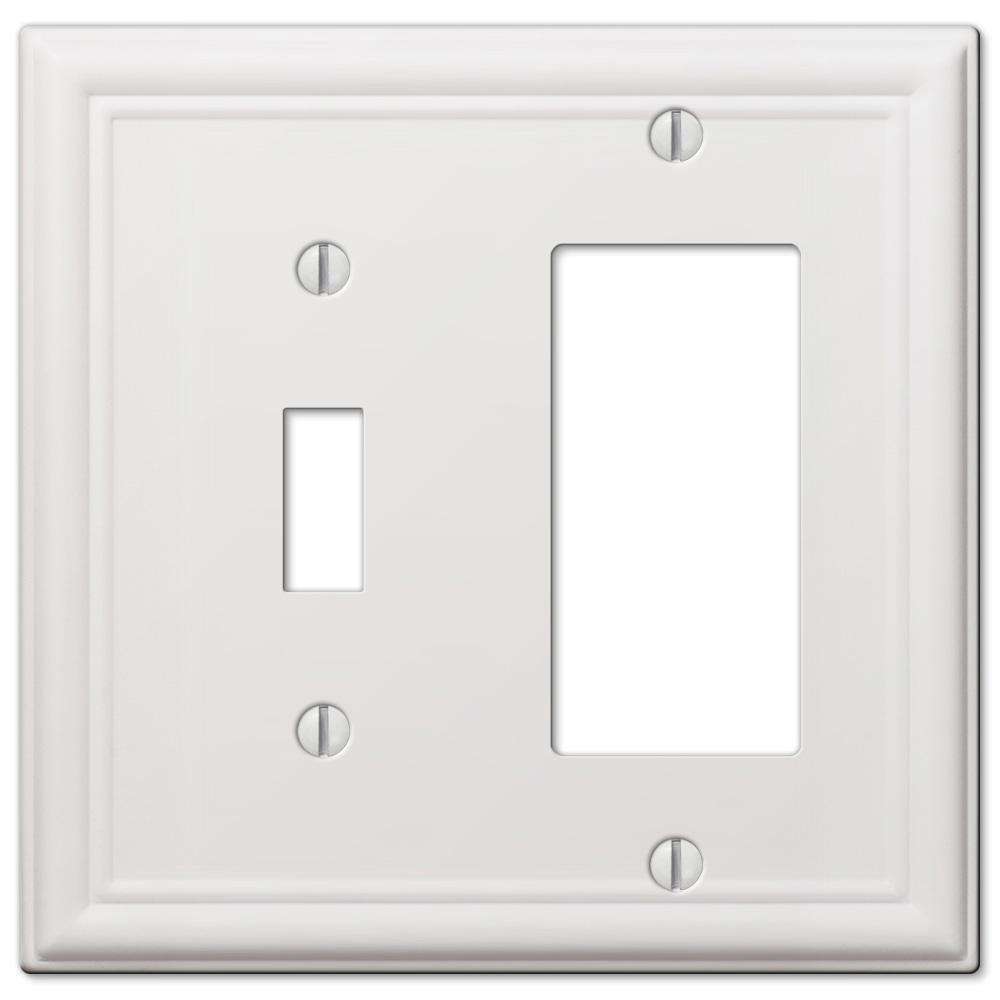 Chelsea White Toggle / 1 Rocker (GFI)
