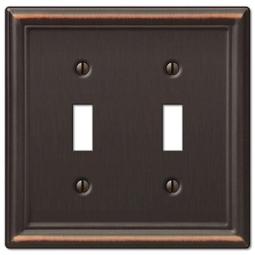 Chelsea Aged Bronze Double Toggle - Wallplatesonline.com