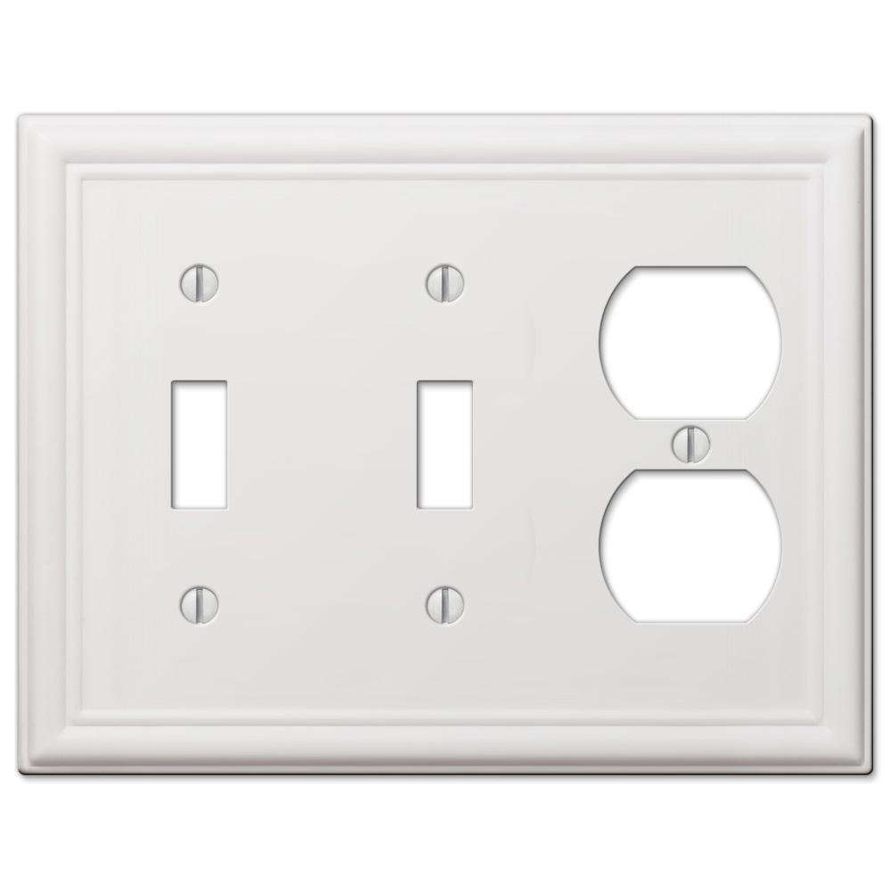 Chelsea White 2 Toggle / Duplex Outlet - Wallplatesonline.com