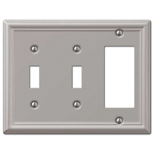 Chelsea Brushed Nickel 2 Toggle / 1 Rocker (GFI) - Wallplatesonline.com