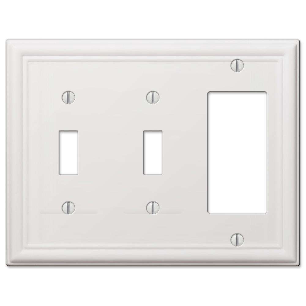 Chelsea White 2 Toggle / 1 Rocker (GFI) - Wallplatesonline.com