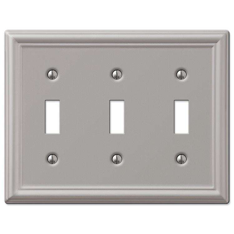 Chelsea Brushed Nickel Triple Toggle