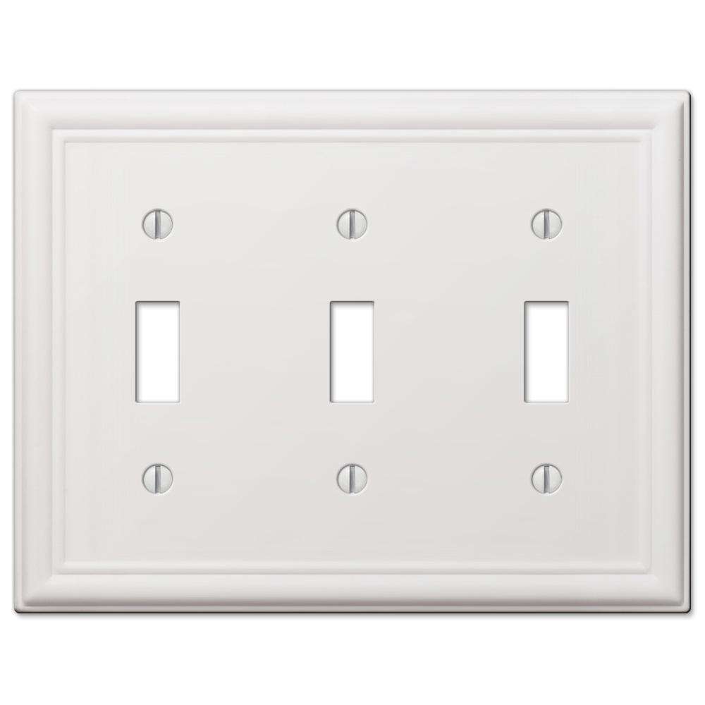 Chelsea White Triple Toggle - Wallplatesonline.com