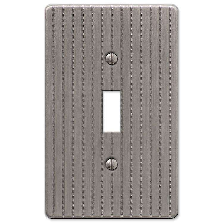 Embossed Line Antique Nickel Cover Plates
