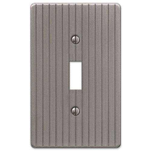 Embossed Line Antique Nickel Cover Plates - Wallplatesonline.com