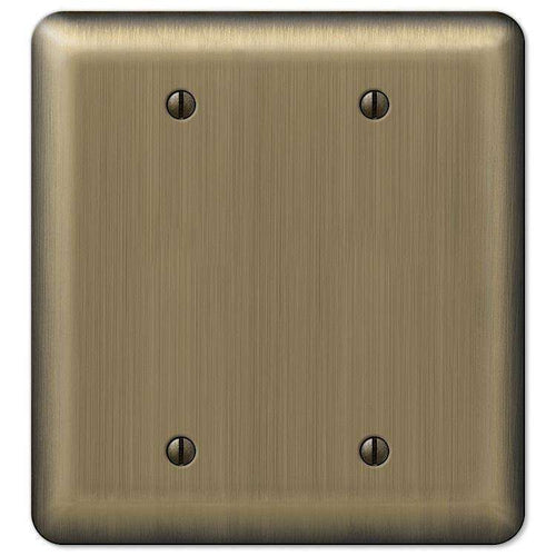 Devon Brushed Brass 2 Blank - Wallplatesonline.com