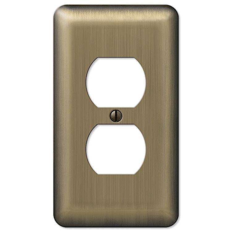 Devon Brushed Brass 1 Duplex Outlet
