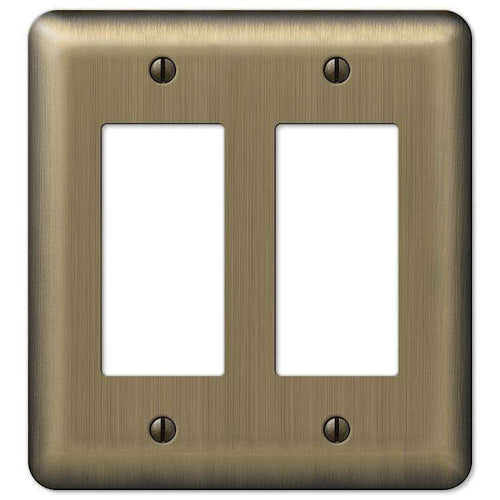 Devon Brushed Brass 2 Rocker (GFI) - Wallplatesonline.com