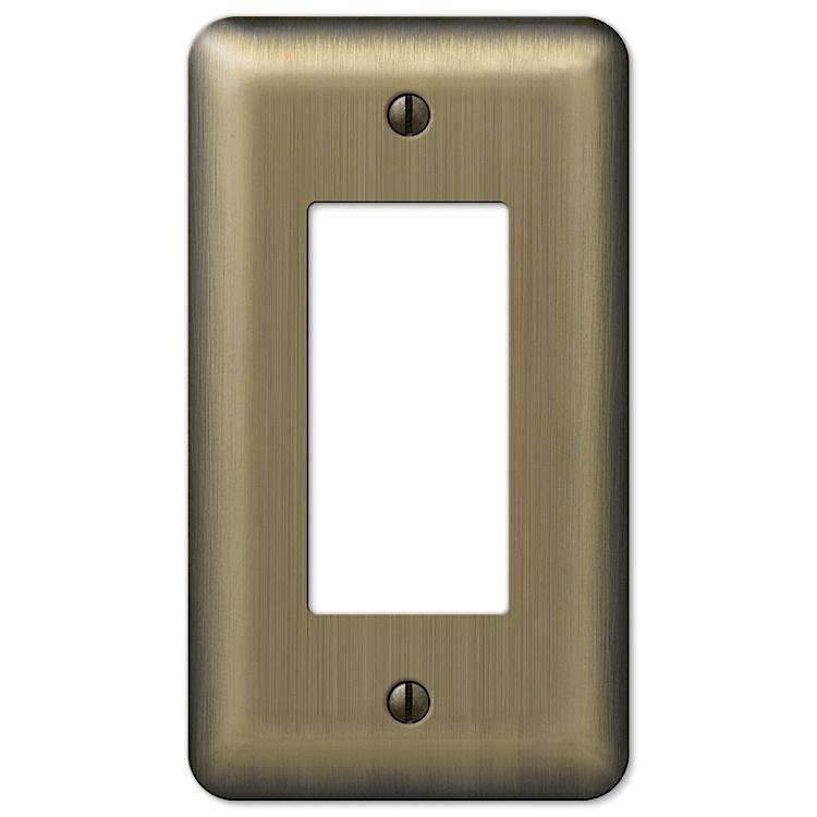 Devon Brushed Brass 1 Rocker (GFI) - Wallplatesonline.com