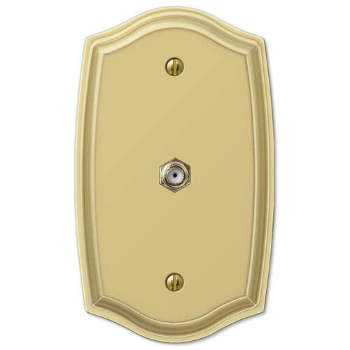 Sonoma Polished Brass 1 Cable TV with Hardware - Wallplatesonline.com