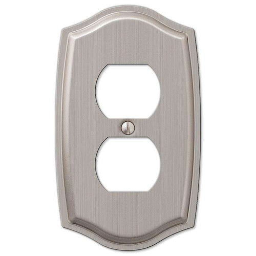 Sonoma Brushed Nickel 1 Duplex Outlet - Wallplatesonline.com