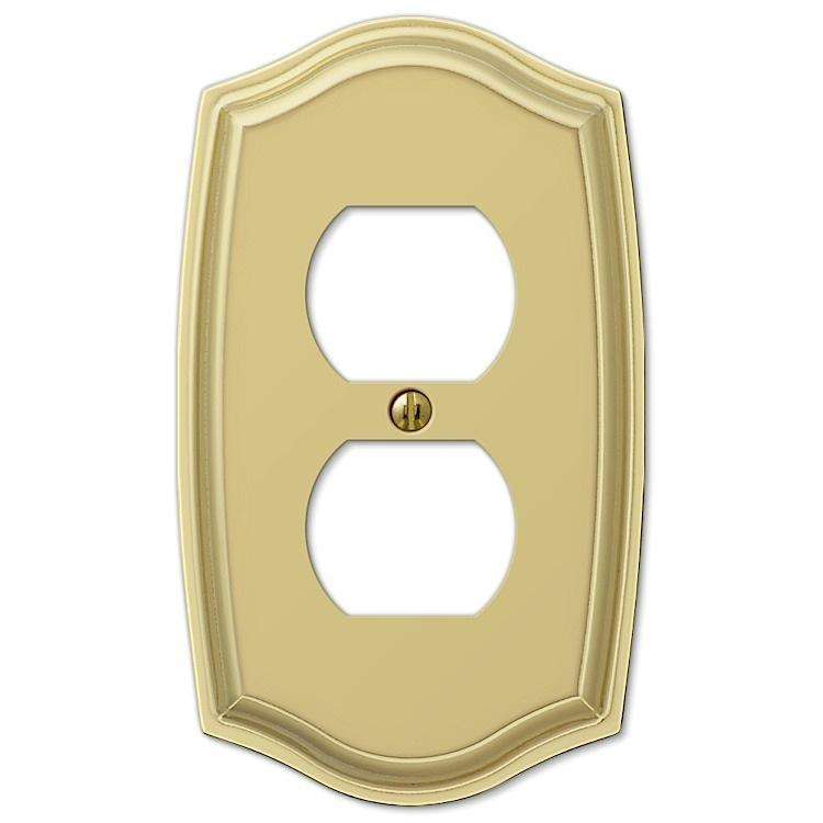 Sonoma Polished Brass 1 Duplex Outlet - Wallplatesonline.com