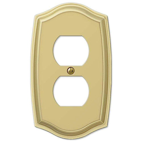 Sonoma Polished Brass 1 Duplex Outlet - Wallplatesonline.com