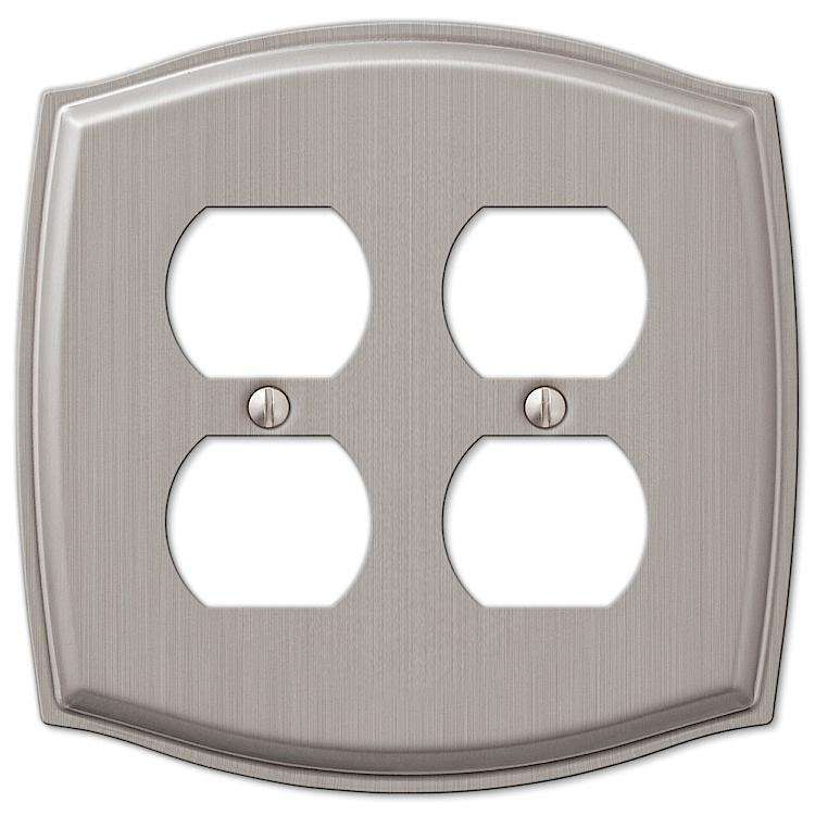 Sonoma Brushed Nickel 2 Duplex Outlet