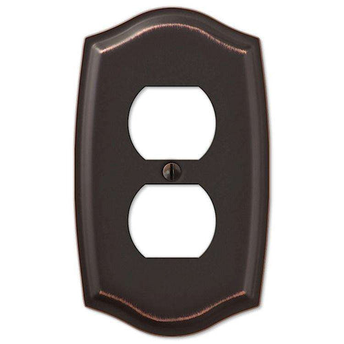 Sonoma Aged Bronze 1 Duplex Outlet - Wallplatesonline.com