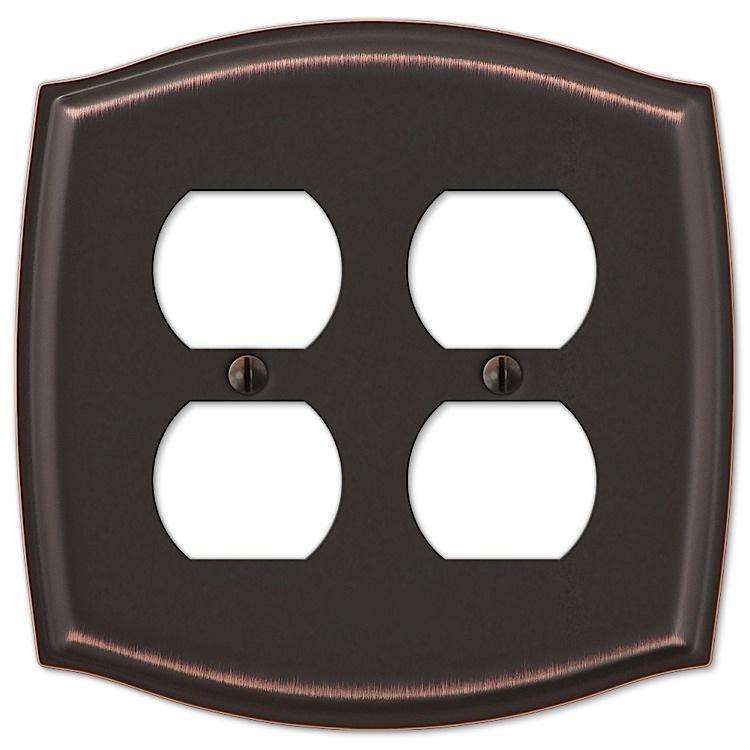 Sonoma Aged Bronze 2 Duplex Outlet - Wallplatesonline.com