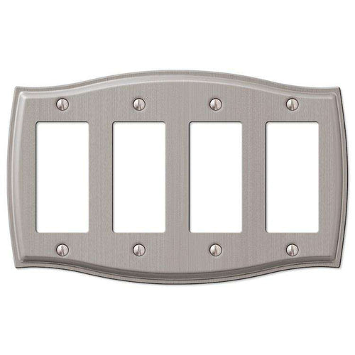 Sonoma Brushed Nickel 4 Rocker (GFI) - Wallplatesonline.com