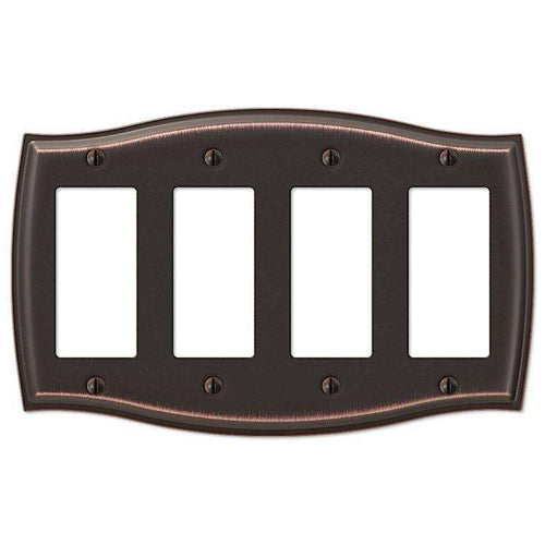 Sonoma Aged Bronze 4 Rocker (GFI) - Wallplatesonline.com