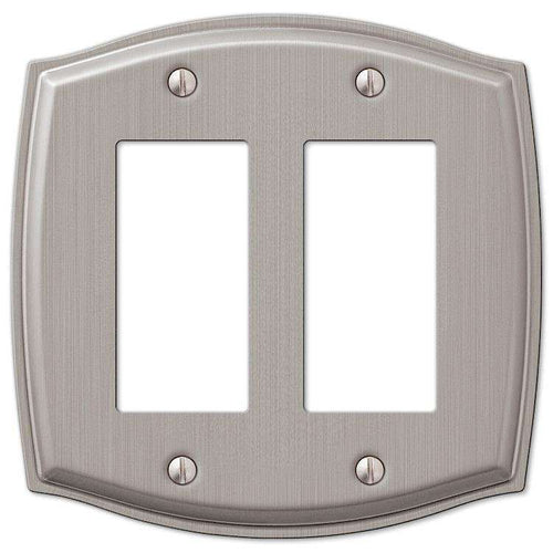 Sonoma Brushed Nickel 2 Rocker (GFI) - Wallplatesonline.com