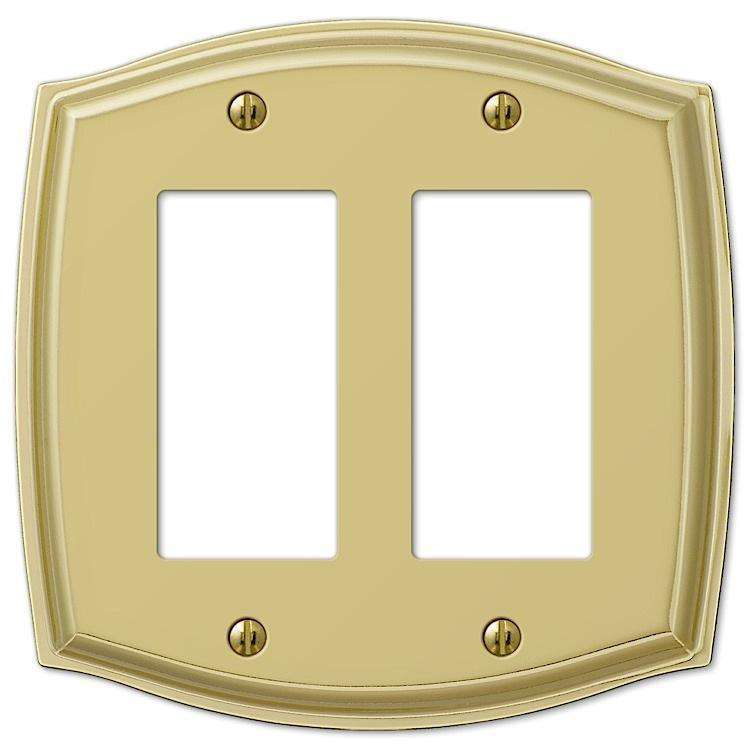 Sonoma Polished Brass 2 Rocker (GFI) - Wallplatesonline.com