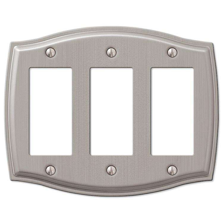 Sonoma Brushed Nickel 3 Rocker (GFI) - Wallplatesonline.com