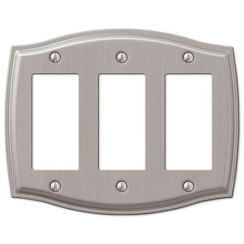 Sonoma Brushed Nickel 3 Rocker (GFI) - Wallplatesonline.com