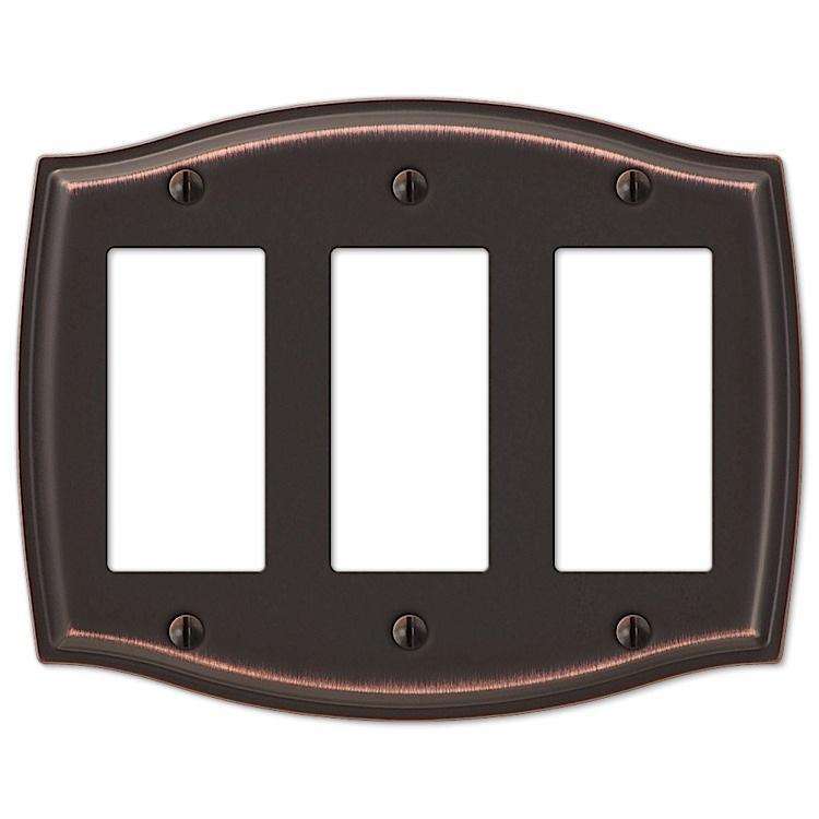 Sonoma Aged Bronze 3 Rocker (GFI) - Wallplatesonline.com