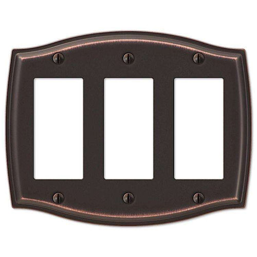 Sonoma Aged Bronze 3 Rocker (GFI) - Wallplatesonline.com