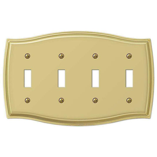 Sonoma Polished Brass 4 Toggle - Wallplatesonline.com