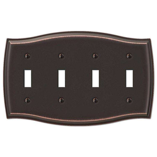 Sonoma Aged Bronze 4 Toggle - Wallplatesonline.com