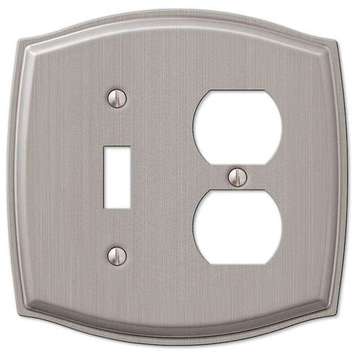 Sonoma Brushed Nickel Toggle / Duplex Outlet - Wallplatesonline.com