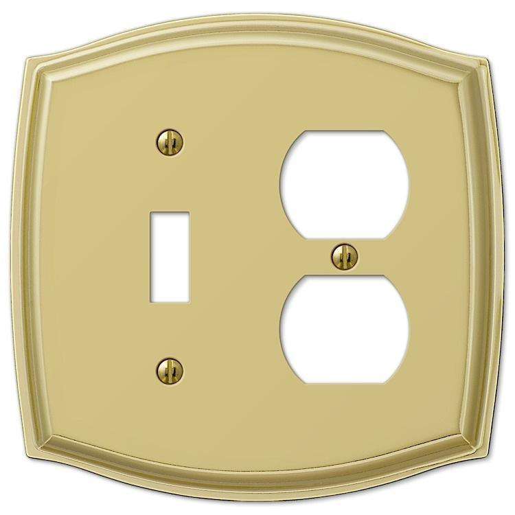Sonoma Polished Brass Toggle / Duplex Outlet