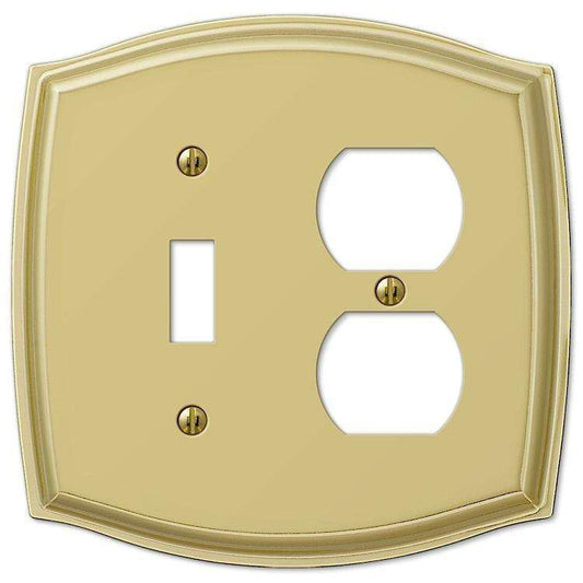 Sonoma Polished Brass Toggle / Duplex Outlet - Wallplatesonline.com