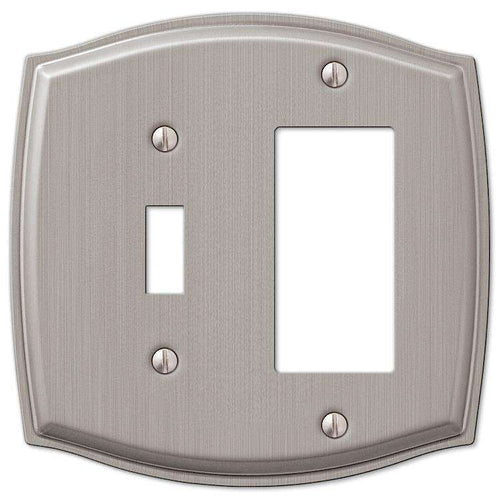 Sonoma Brushed Nickel Toggle / 1 Rocker (GFI) - Wallplatesonline.com