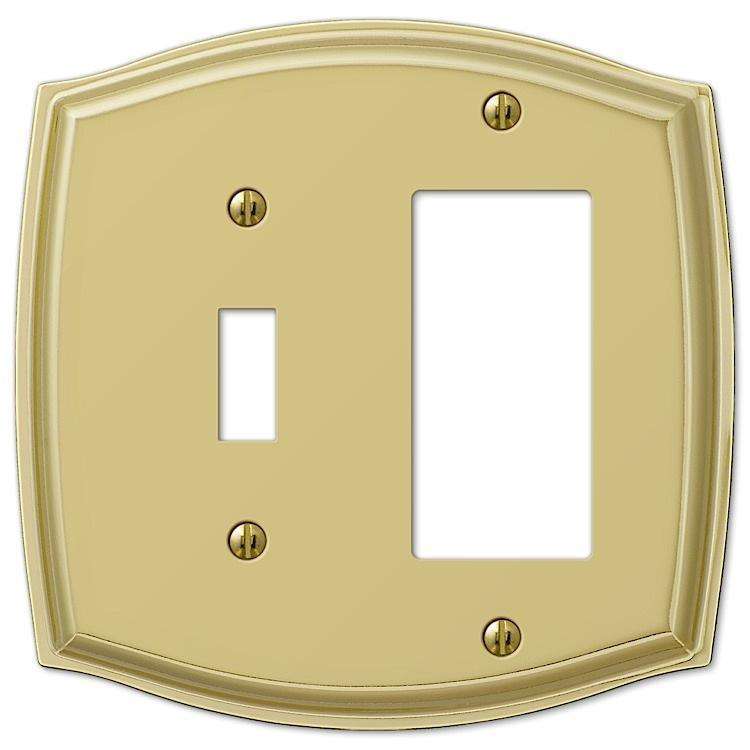 Sonoma Polished Brass Toggle / 1 Rocker (GFI)