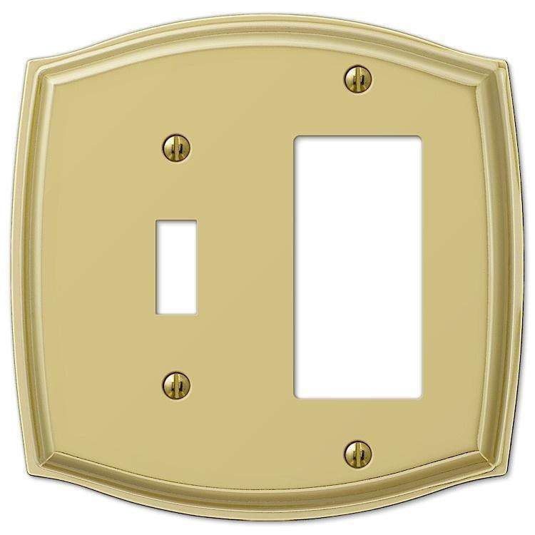 Sonoma Polished Brass Toggle / 1 Rocker (GFI) - Wallplatesonline.com