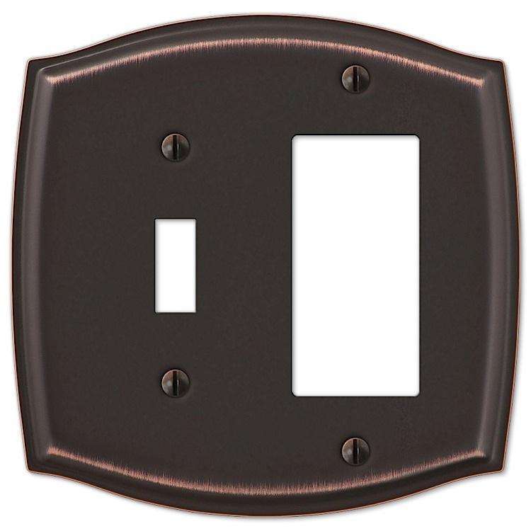 Sonoma Aged Bronze Toggle / 1 Rocker (GFI) - Wallplatesonline.com