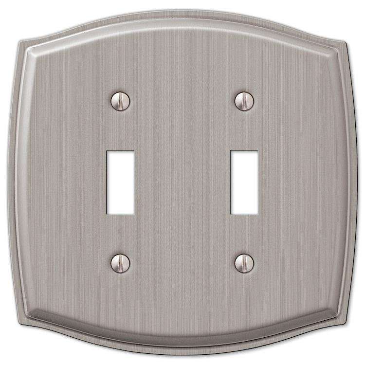 Sonoma Brushed Nickel Double Toggle - Wallplatesonline.com