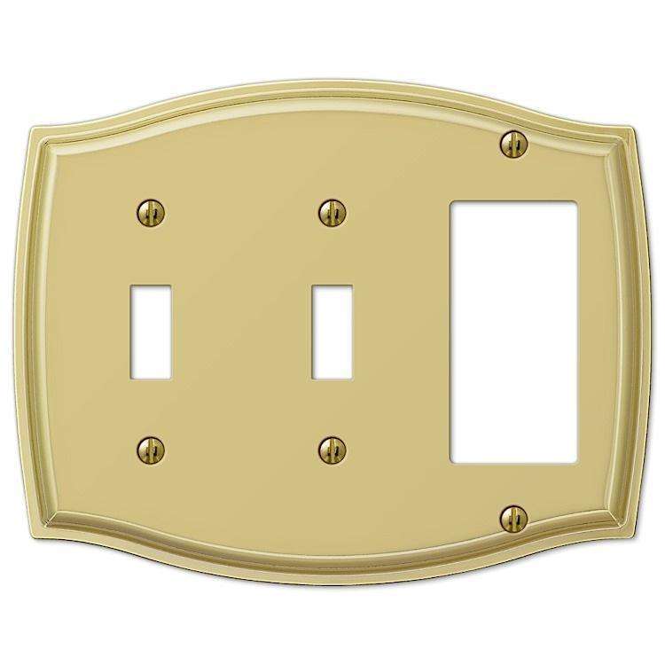 Sonoma Polished Brass 2 Toggle / 1 Rocker (GFI) - Wallplatesonline.com