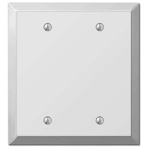 Century Polished Chrome 2 Blank - Wallplatesonline.com