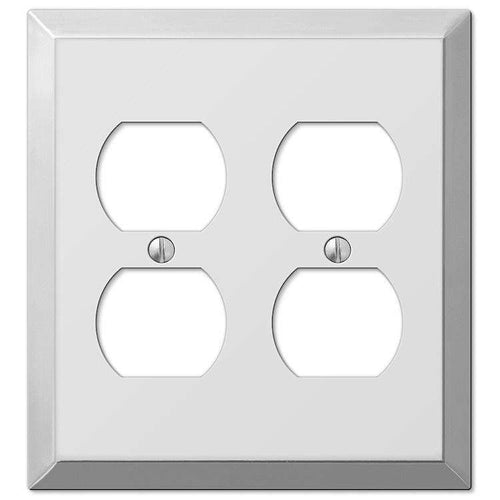 Century Polished Chrome 2 Duplex Outlet - Wallplatesonline.com