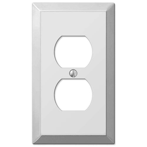 Century Polished Chrome 1 Duplex Outlet - Wallplatesonline.com