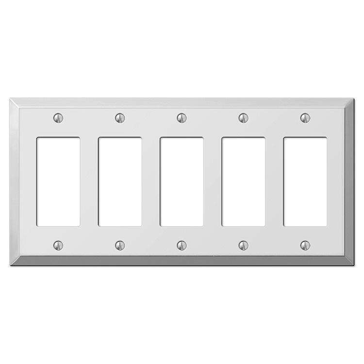 Century Polished Chrome 5 Rocker (GFI) - Wallplatesonline.com