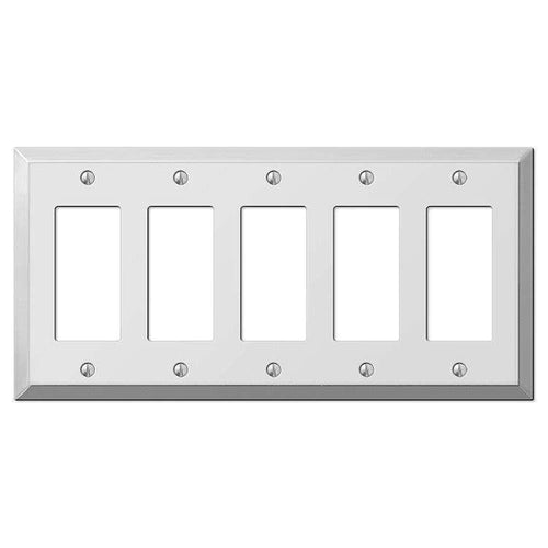 Century Polished Chrome 5 Rocker (GFI) - Wallplatesonline.com