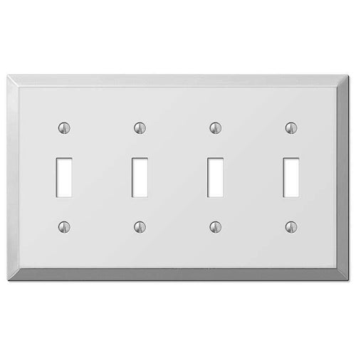Century Polished Chrome 4 Toggle - Wallplatesonline.com