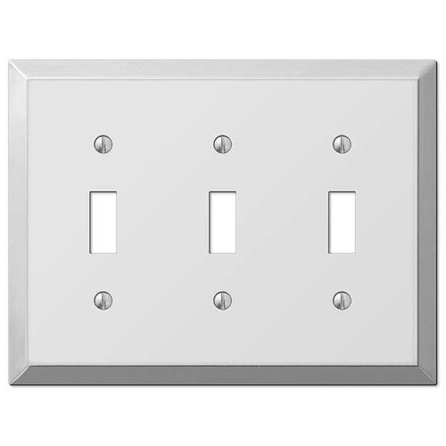 Century Polished Chrome Triple Toggle - Wallplatesonline.com