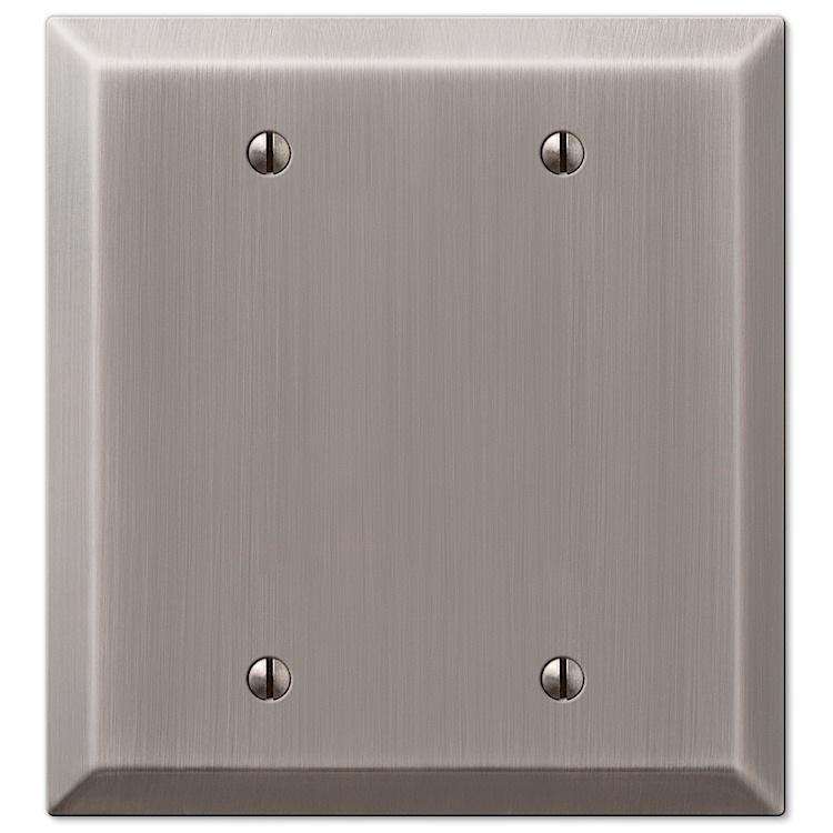 Century Antique Nickel 2 Blank - Wallplatesonline.com