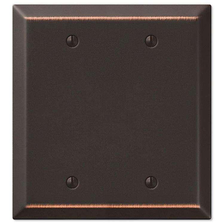 Century Aged Bronze 2 Blank - Wallplatesonline.com