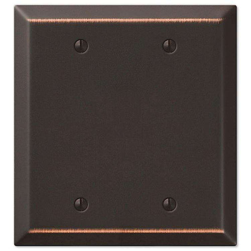 Century Aged Bronze 2 Blank - Wallplatesonline.com