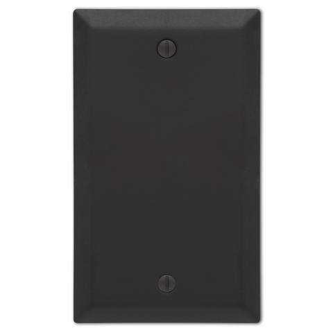 Century Matte Black 1 Blank:Wallplatesonline.com